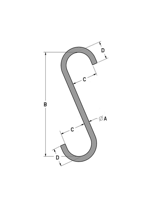 S-Hook Style A Diagram